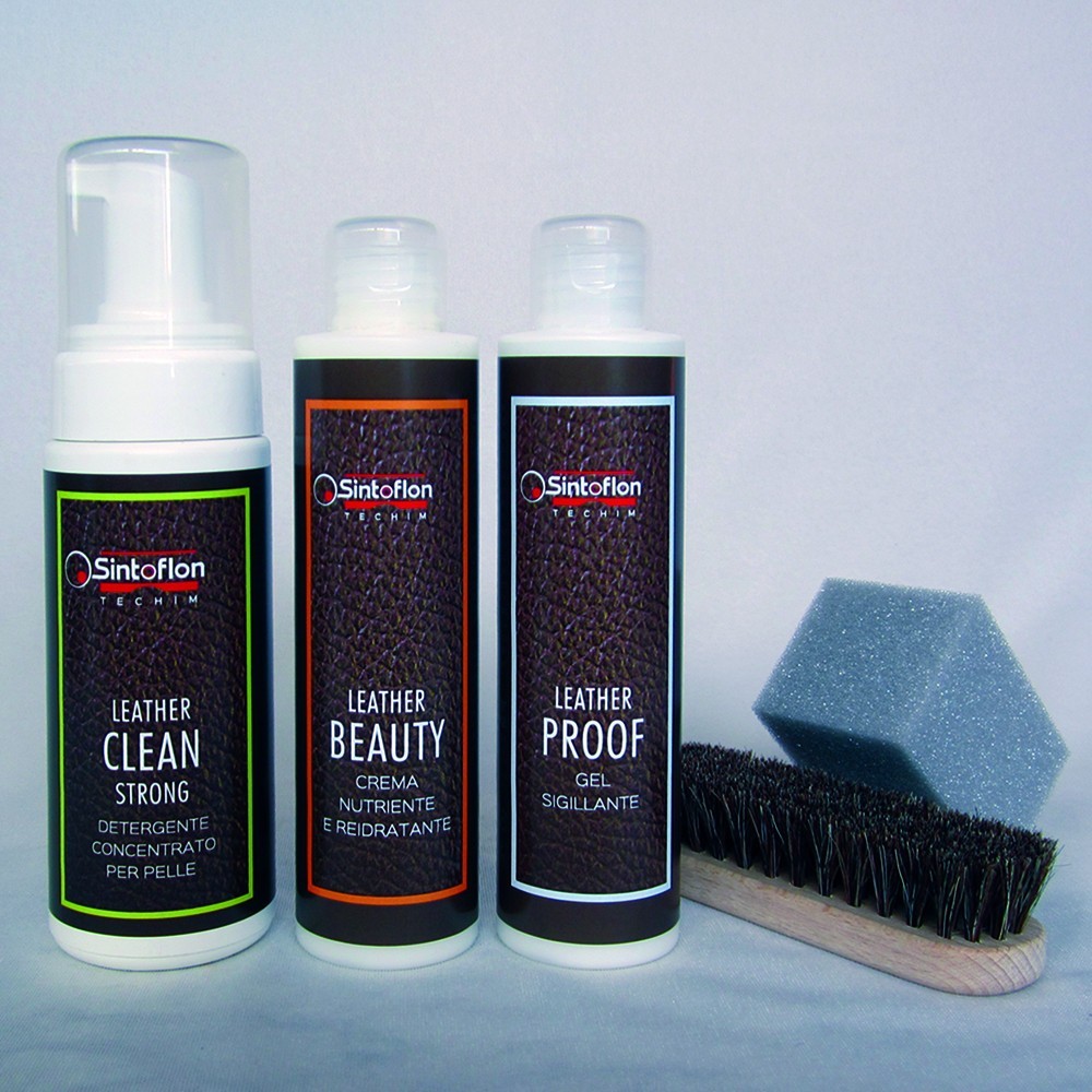 SINTOFLON LK LEATHER KIT Trattamento completo pelli con Leather Clean SINTOFLON LK LEATHER KIT Trattamento completo pelli con Leather Clean